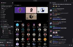 The image shows a Discord server called "test.fun" with channels including #general, #partnerships, #staking, and #trading, along with a list of members on the right side. The screenshot appears to relate to a partnership announcement, as suggested by the #partnerships channel visible in the sidebar, supporting the post about FP Validated being welcomed as a new testing partner.
