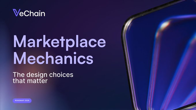 The image shows a purple square with the text "Marketplace Mechanics" written above it. Below this, there are three blue squares arranged vertically that appear to be stacked on top of each other. The background color of the image is dark blue, which contrasts with the purple square and makes the text stand out more prominently.