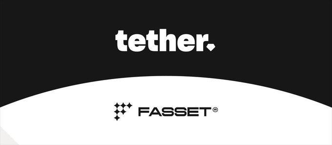 The image shows a black and white advertisement for a new gold-backed Visa credit card, Tether & Fasset. The text on the screen reads "Tether has launched the world's first gold-backed Visa card". This indicates that users who use this card can earn up to 6% cashback in XAU₮ or spend tokenized gold globally. The combination of a sleek black and white design with bold white text creates an eye-catching and modern look for the advertisement, drawing attention to the unique features of the new card offered by Fasset Bank and its partnership with Visa.
