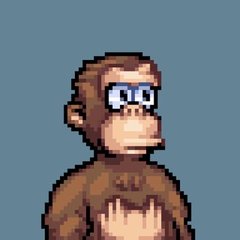 The image features a cartoon monkey wearing glasses and standing against a blue background, with text that reads "I've always had a special interest in monkey-themed NFT collections @kasomister, whom I trust for his sincerity and the work he'll produce, hasn't forgotten my followers and has allocated WL spots for me for the @monkePixart NFT collection Now it's your turn WITH A". The monkey is wearing glasses that are blue in color.