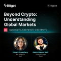 A Bloomberg article thumbnail titled 'Beyond Crypto: Understanding Global Markets' featuring photos of two commentators.