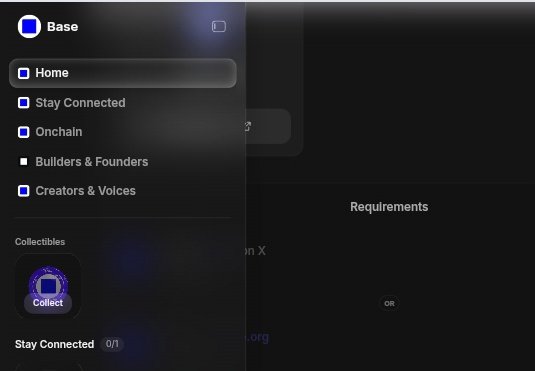 The image shows a screen with a list of options, including two names at the top left corner - "base" and "builder", along with several others like "builder role guide", "base guild", "builder paths", "builder levels". Below that are various labels in different shades and sizes. On the bottom right corner is an app icon for the Base App collection. The screen also contains a table showing the number of transactions for each category, such as "builder", "level", and "activity". There's a button labeled "Collect" in the middle of the screen with a text box underneath displaying a message about collecting base and builders Guild roles.