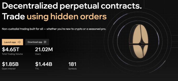 The image features a screenshot of an advertisement for Decentralized Perpetual Contracts that shows a coffee bean design with a logo in the center, accompanied by text providing information about the product. The main focus of the image seems to be the coffee beans themselves, rather than any particular content or messaging related to the post shown below it. This is because the image appears to be more centered around the products being advertised and not directly addressing the post's contents.