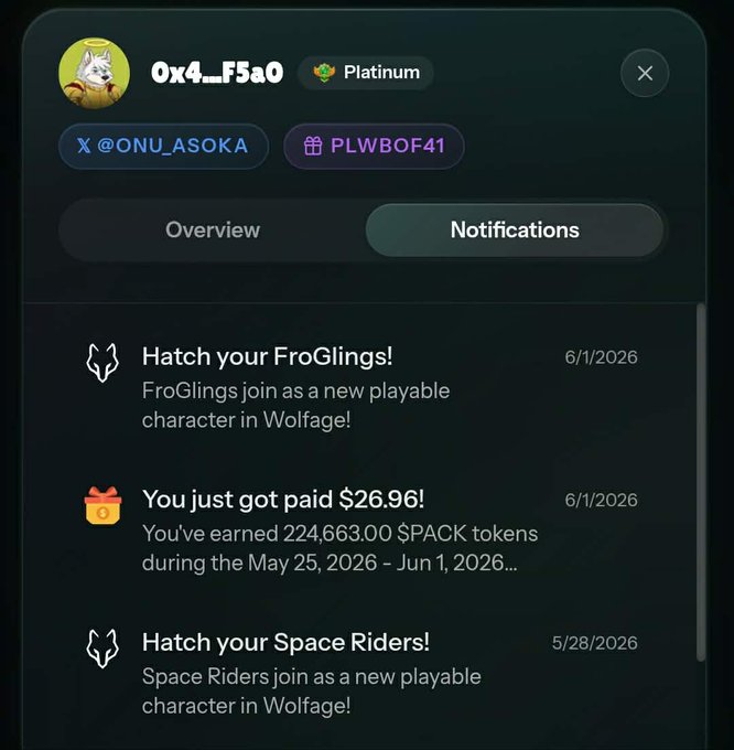 The image is a screenshot of a message conversation on an app or messaging platform, likely Discord. It features multiple conversations displayed with a few being highlighted in orange and green text. The main message is from a person named "space riders". They have received a notification that they have gained $26.86 worth of tokens by entering their name into the captcha and successfully completing it. This update also mentioned an upcoming post by WolfSwap and a new strategy, which they are reinvesting directly back into the Gold Knights Strategy in the kingdom. The text in this message is quite colorful, with various font styles used for different elements of the conversation.