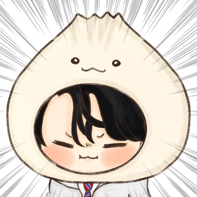 A chibi-style character with dark hair appears trapped inside a giant steaming bun with a cute face, wearing a shirt and tie. The image humorously visualizes the pun "extremely Mandela," portraying the character as being consumed or contained within the "bun" itself—playing on the wordplay between Mandarin "饅頭" (mantóu/bun) and the Mandela Effect.