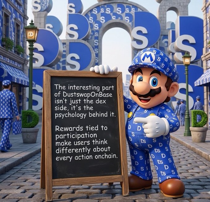 ers Mario, dressed as a blue suit and hat, holds a blackboard with text promoting participation and rewarding users for their ideas.