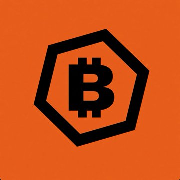 A bold black Bitcoin logo set inside a hexagon on an orange background illustrates The Block's report on Capital B's acquisition of 13 BTC (ticker $BTC) for $1.1 million, bringing its total holdings to 3,538 BTC with a 2.2% year-to-date BTC yield.