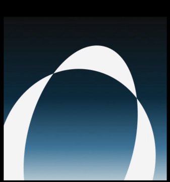 A minimalist grayscale logo depicting an arch-like shape resembling an igloo or dome against a dark gradient background.