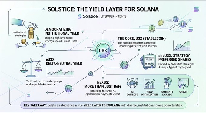 ersatz.the yield layer for solana, a solar-powered blockchain platform, is depicted with illustrations and text explaining its core features and benefits.