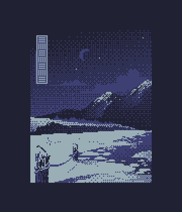 The image features a digital artwork of a snowy mountain landscape at night. The artist has used a pixelated style, giving the scene a unique and artistic touch. The art piece is displayed with a caption that reads "I've been impressed with this project for a couple years, and now it's my turn to be @0xMQQ 's intern." This suggests that the artwork was created by an intern who has taken over the project after the artist.