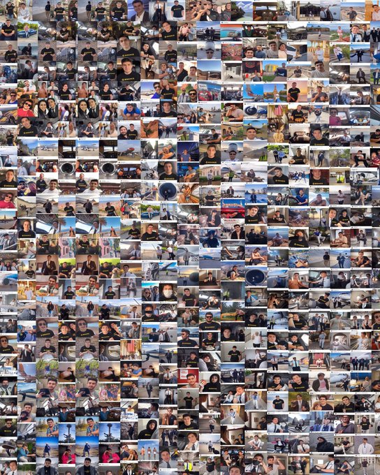 A large photo collage composed of hundreds of small, distinct images showing various people, selfies, and everyday scenes densely packed together.
