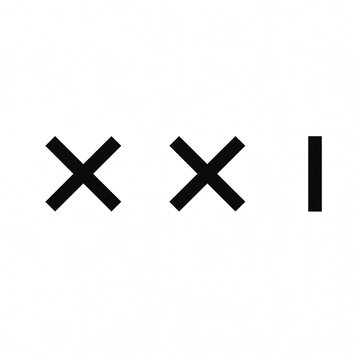 The image displays the text "XXI" in bold black font, which is the stock ticker for Twenty One Capital, the Tether-backed Bitcoin treasury firm discussed in the post reporting its $413.5 million Q2 net loss.