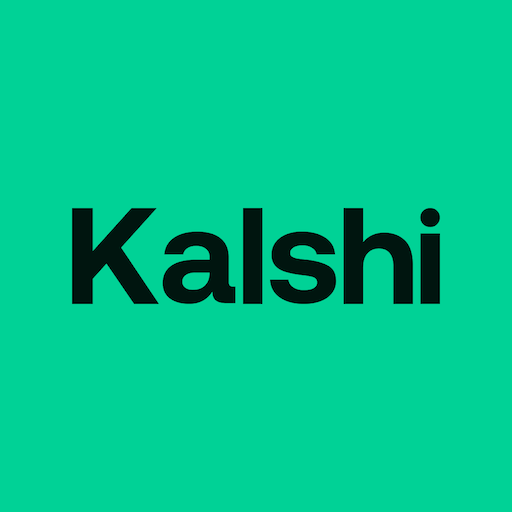 The image displays the "Kalshi" logo in black text against a bright turquoise background, representing the prediction market platform highlighted in the post for its rapid growth in commodity trading volume.