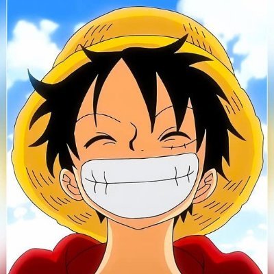 The image features a cartoon character, such as a cartoon boy or man, who has a big smile and a straw hat. The background of the picture has a blue sky with some clouds. In the accompanying image description, there are mentions of different NFT mints like Bitcoin and Ethereum, which could suggest that this is related to an art project or merchandise release associated with the cartoon character. The post also talks about "Today's mints," which might indicate that it was published on a specific day or at a particular time.