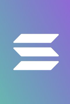 A white Solana-style logo (three stacked horizontal bars) is displayed on a blue-to-purple gradient background. The image humorously mimics the NYSE's branding aesthetic to joke about the New York Stock Exchange being powered by Solana's blockchain competitor, Avalanche ($AVAX).