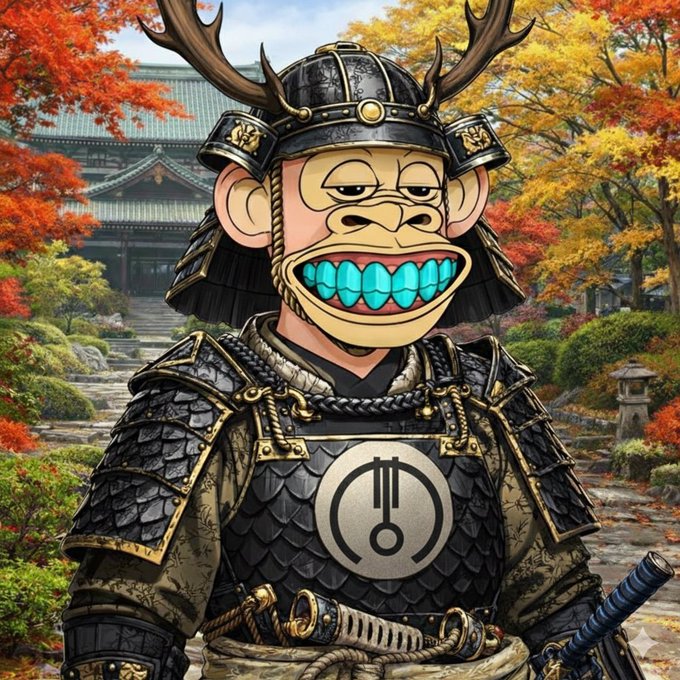 The image features a cartoon character dressed as a medieval knight, complete with a helmet, sword, and armor. The character appears to be smiling and has blue teeth, giving them a unique and playful appearance. The background of the image includes trees and buildings, adding depth and context to the scene. The caption "Good Morning & TGIF Everyone wishing everyone a great day ahead especially my @nabulines family" suggests that this cartoon character is part of an online community or social media platform where people share their artwork and creations with others.