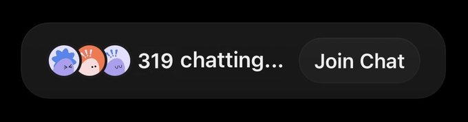 A "Join Chat" button displays "319 chatting..." on Phantom, indicating unusually high user activity in the platform's live chat feature—supporting the post's suggestion that "something is happening on Phantom."