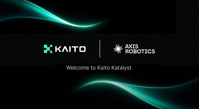 A promotional banner for 'Kaito Katalyst' featuring the logos of 'KAITO' and 'AXIS ROBOTICS' on a dark background with teal wave accents.
