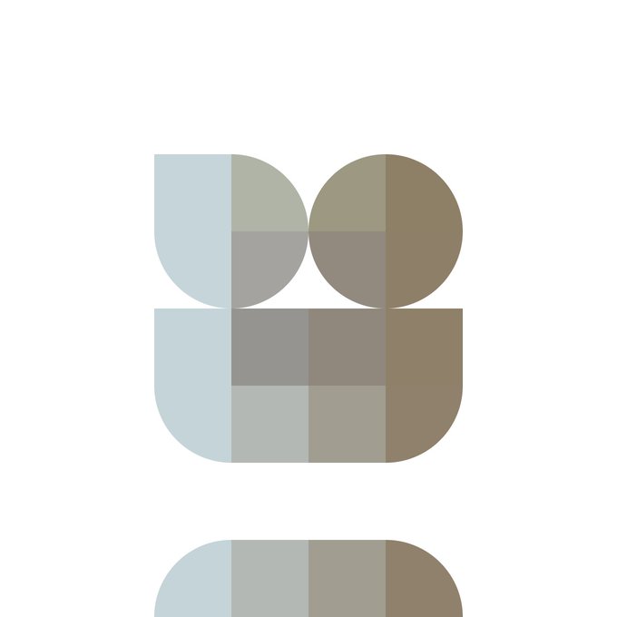 The image features a logo with two circles, one larger than the other, both of which are gray. They are arranged in such a way that they appear as if they are hugging each other or standing close together. The background of the image is white, providing a stark contrast to the gray circles and making them stand out more prominently.