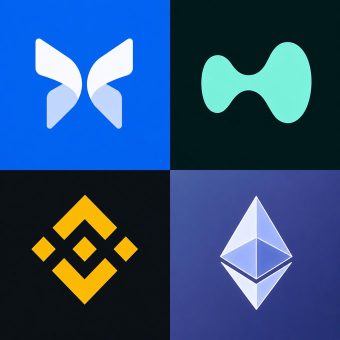 𝟭, 𝟮, 𝟰, and 𝟱 are logos for Bitcoin, Ethereum, and Ripple respectively.