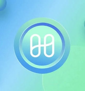 A glowing Harmony (ONE) logo in blue and green gradient is displayed, featuring the platform's signature "H" symbol within a circular ring. The image visually represents the cryptocurrency mentioned in the announcement about Harmony planning to shut down its Layer-1 blockchain and migrate to Ethereum.