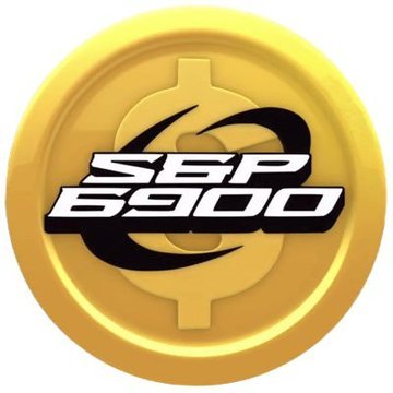 A gold coin emblem featuring the bold text "SPX 6900" with a stylized dollar sign, representing the SPX6900 memecoin highlighted as the top 24-hour gainer among the top 100 cryptocurrencies.
