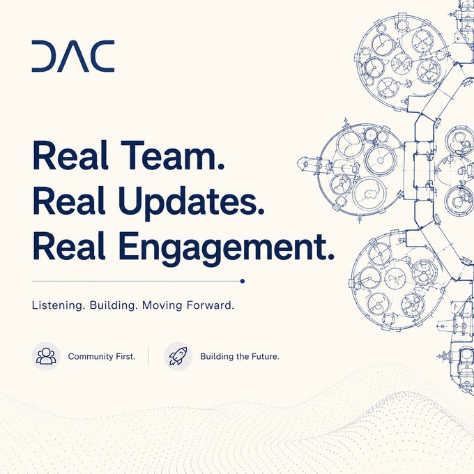 The image features a white background with blue text that reads "Real Team. Real Updates. Real Engagement." Below this, there are three icons representing different stages of an Inception Testnet project. The first icon shows a rocket ship, indicating the initial stage of the project when it was launched. The second icon represents the lead-up to the mainnet phase, where the team started building the infrastructure for the mainnet. The third icon depicts the final phase of the project, which is the Interstellar Mainnet, where the team has completed the necessary preparations and is ready to launch the mainnet.
