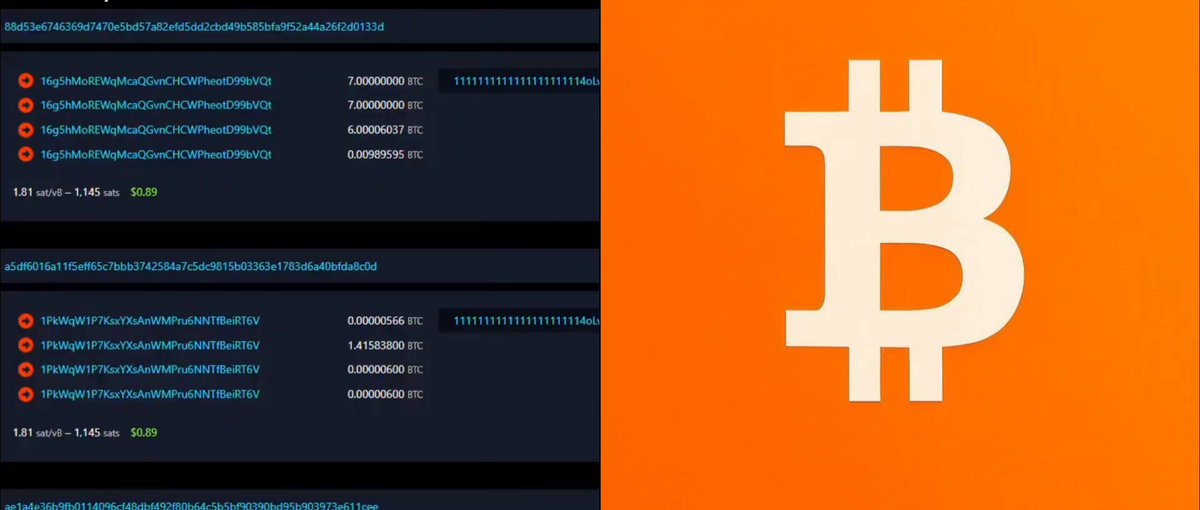 The image depicts an orange Bitcoin logo with white text, as well as a black screen of the cryptocurrency exchange. The background of both images features the words "BNB" written in large blocks of white letters. This design choice emphasizes the connection between the Bitcoin symbol and the Bitcoin exchange platform.