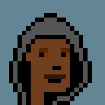 A pixel-art portrait shows a hooded CryptoPunk character. It illustrates the post’s claim that the hoodie-wearing punk, originally acquired for free in 2017, later sold for 145 ETH ($353,293).