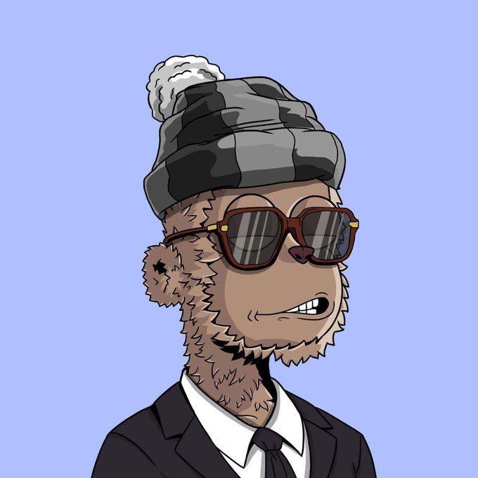 A cartoon monkey wearing a checkered beanie, sunglasses, and a suit poses confidently, symbolizing the user's growing crypto portfolio milestones—from initial taps to anticipated five-figure gains.