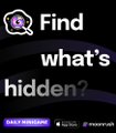 A graphic with the text "Find what's hidden?" alongside MoonRush branding, promoting a daily check challenge where participants guess hidden tokens—today's correct answer was $ANSEM, with two winners receiving $5 prizes each via the MoonRush app.