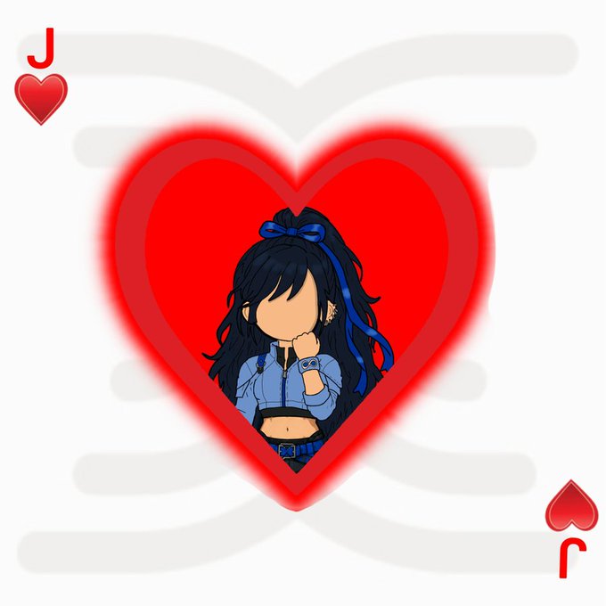 A Jack of Hearts playing card features a chibi-style illustration of a dark-haired anime girl with a blue bow, set against a red heart background, with "J" and heart symbols in the corners. The image appears to be a custom NFT gift given to the user, symbolizing their special place in the Seismic community as referenced in the accompanying post.