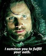 The image features a man with long hair wearing a black outfit, looking directly at the camera. The caption below the photo reads "I summarize you to fullfill your oath." This phrase seems to be related to the NFT market or cryptocurrency discussion in the image.