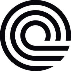 A dark logo featuring a stylized circular design with concentric arcs surrounding a central letter 'C', forming a geometric emblem on a black background.