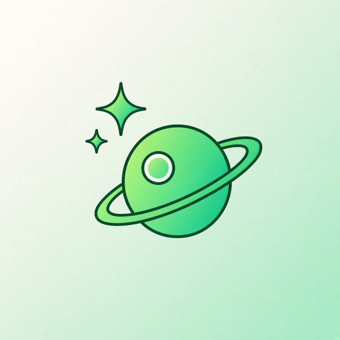 A cute cartoon-style green planet with a ring around it, resembling Saturn, surrounded by sparkles is featured alongside a "$PEXRA Airdrop" promotion offering 10,000,000 tokens to participants who share their Solana wallet addresses. The cosmic imagery visually reinforces the crypto airdrop theme, using the ringed planet as a playful nod to the digital token distribution.