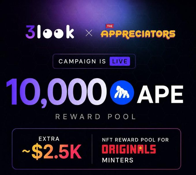 xtraspace.com/appreciators is featured on a poster for the game 3look, with a blue and purple background and white text promoting the game's features.