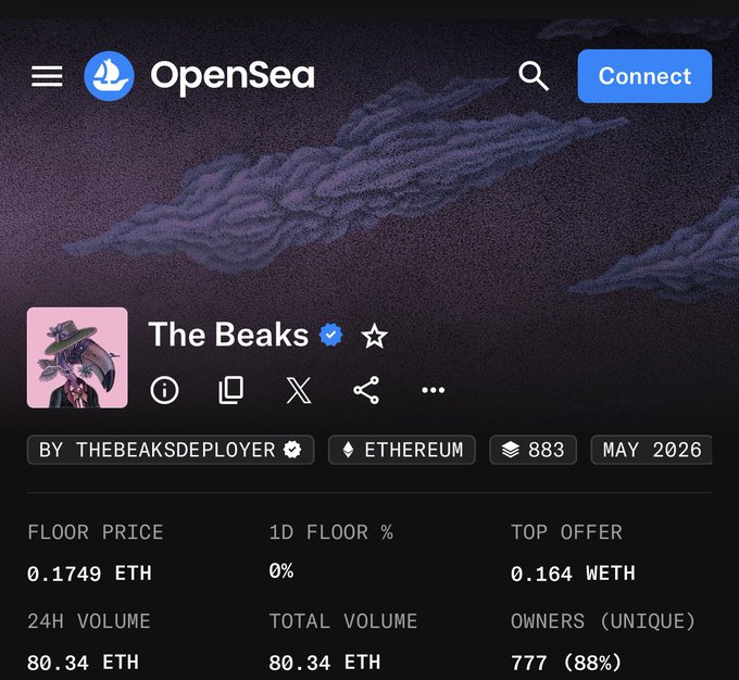 The image shows a screen of an openSea trading app displaying details about NFTs (Non-Fungible Tokens). These tokens are back in the market, as indicated by the numbers displayed. The main focus of this image is "NFTs", which stands for Non-Fungible Tokens and it is a type of cryptocurrency used to trade goods and services online. The screen provides information about the current value of these NFTs based on their volume, an essential factor when considering whether or not to invest in them.