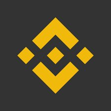 The image shows the yellow Binance logo (a diamond-shaped geometric design) on a black background, representing the cryptocurrency exchange Binance in the context of a post asking which memecoin Binance should list next.