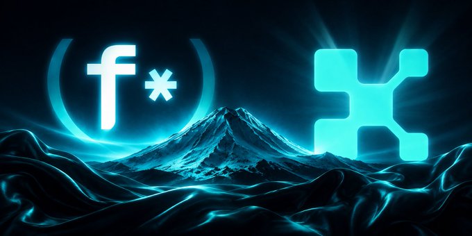 A futuristic cyan and black image featuring the Function (f*) logo on the left and the Hivemapper (HONEY) logo on the right, set against a glowing mountain landscape.