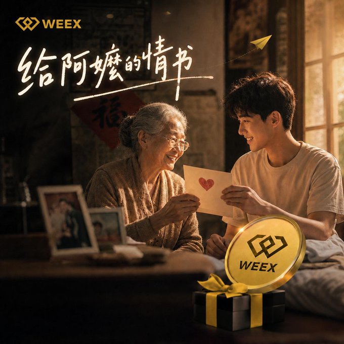The image features a man and an older woman sitting together, with the woman holding up a card or letter for the man to see. The background of the image includes a window that allows natural light into the room. There are also some other people in the scene, but they are not the main focus of the image.