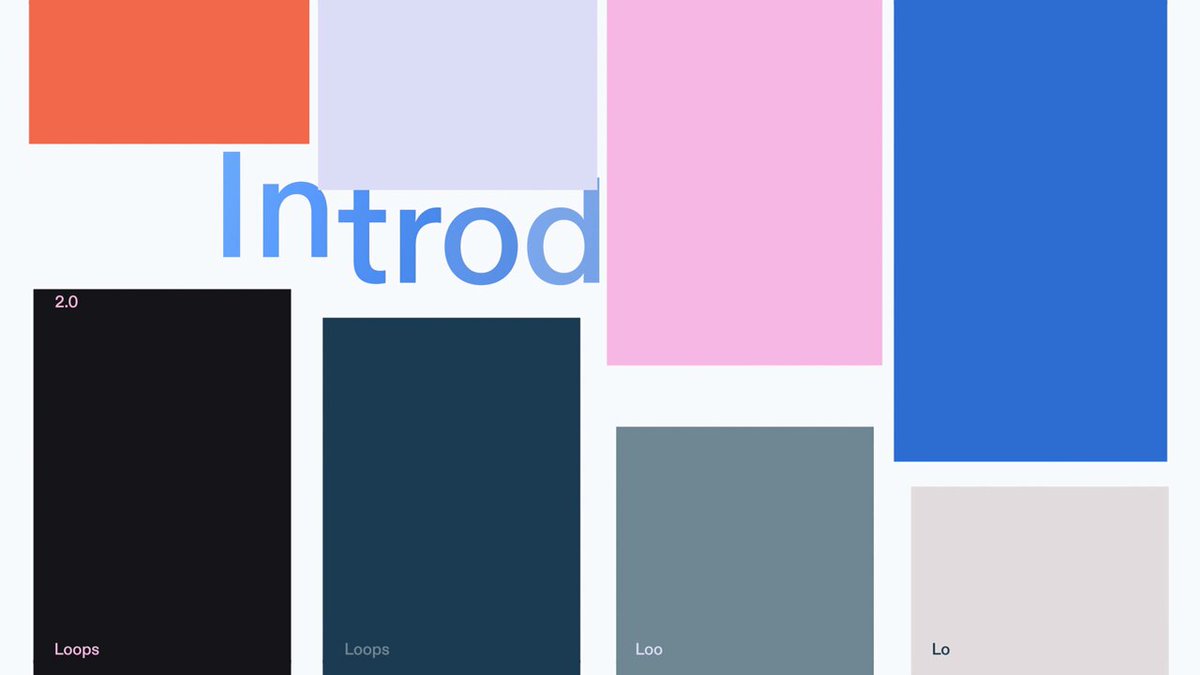 The image features a poster with a grid of nine different colored squares, each representing a different color from red to blue. The text "Introd" is written across the top of the poster in white letters. The colors used are primarily black, pink, purple, and gray. The poster appears to be promoting or showcasing various shades of these colors, possibly for an interior design project or a fashion line.