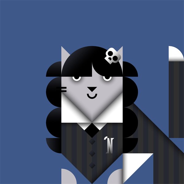 The image features a cat wearing a suit, with a bow in its hair. The cat appears to be smiling at the camera, giving off a happy vibe. The background of the image is blue, which complements the cat's outfit and adds to the overall visual appeal of the scene. The post seems to be promoting handmade flooring products or showcasing some other type of artistry related to textiles or home decor.
