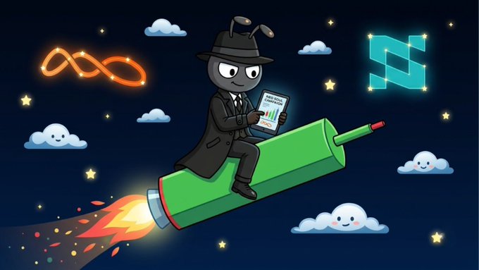 A cartoon illustration depicts an ant in a detective outfit riding a green rocket, holding a tablet showing 'ZERO COOL TOOLS', with the DeepSeek logo visible in the corner.