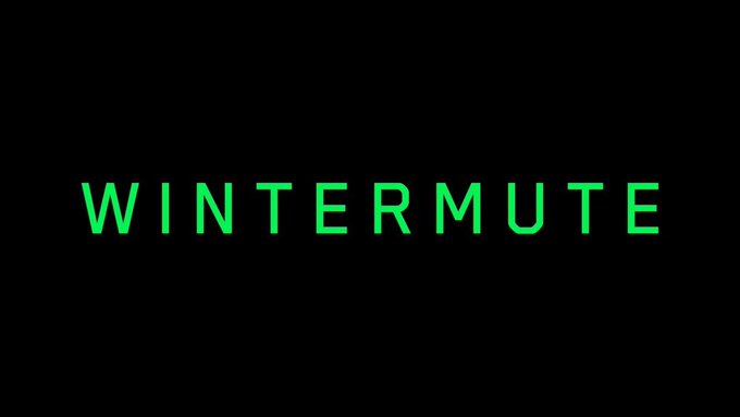The image displays the word "WINTERMUTE" in bright green capital letters against a black background, visually identifying the cryptocurrency market maker featured in the post about receiving an SEC broker-dealer license to expand into U.S. stock and options trading.