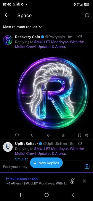 The image shows a social media post with a purple logo featuring an "R" shape, which appears to be a Twitter account or a hashtag related to space exploration. The post includes a link to a tweet from someone named @elonmusk, who is promoting the use of dark mode on all screens for better user experience and energy conservation. The image also contains a caption that reads: "Be sure to use dark mode everyone. The X experience is way better. @elon musk Reminds me of Space just need some stars in the background. WINK WINK".