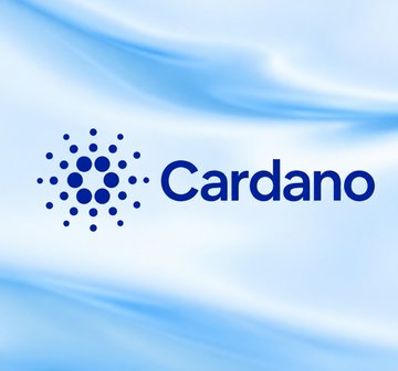 The Cardano logo, featuring its blue dotted emblem and wordmark, appears over a soft blue wave-patterned background. The image accompanies a post clarifying that Cardano founder Charles Hoskinson is not joining AI companies OpenAI or Anthropic, reaffirming his commitment to the $ADA ecosystem.