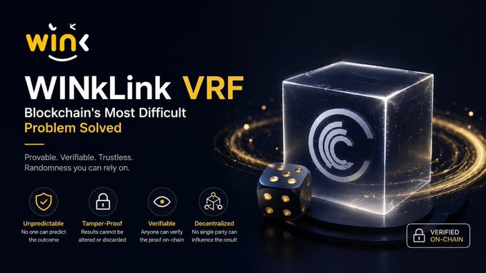 The image features a black background with a large crystal cube sitting on top of it. The cube has a white face with a gold circle and letter "C" inside. Below the cube, there are descriptions of how to use the Winlink VFR software for problem-solving in cryptocurrency mining or other blockchain applications.