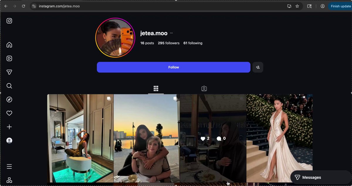 The image features a screenshot of an Instagram account page that displays four different images, two of which are related to a post by t.me/pumgi. The first picture depicts a person taking a selfie, while the second one shows a group photo with people posing for a photo together. Both posts are posted on the same account page and have received over 100 likes within the last 24 hours.

The image also contains some text that says "t.me/pumgi just dropped another instagram ban exploit in his telegram channel @meta is not doing ANYTHING about this?? Follows us for newest com releases." This text is related to a post by t.me, who has been suspended on Instagram for violating the platform's terms of service agreement and sharing inappropriate content with their followers.
