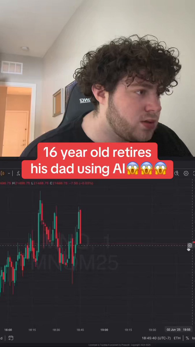 The image features a man sitting behind a computer screen displaying charts of stock market data. The chart shows the price movement over time, indicating that the man has been actively trading stocks for two years. He has lost his third deposit in a row during this period, and he even wrote a bot himself to manage his trades. The post also mentions that the man spent a month coding the bot, which is now dead after three days of operation.