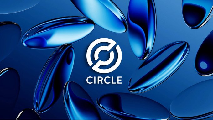 The Circle logo displayed against a background of blue water droplets.